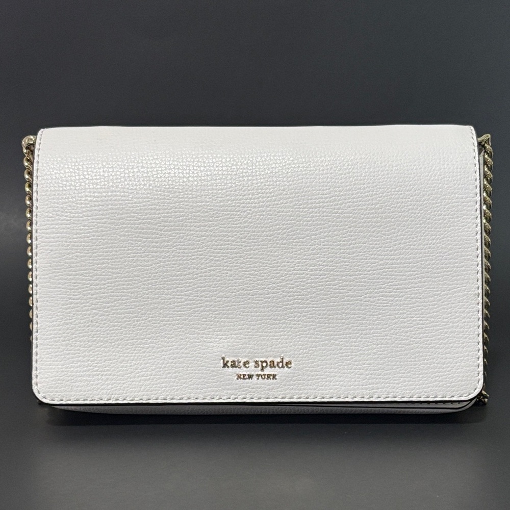 Kate Spade Sylvia Optic White Chain Wallet Crossbody Shoulder Bag